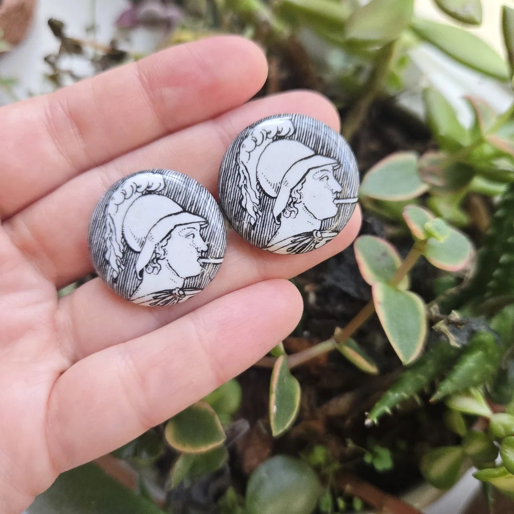 Vintage Roman Greek Soldier Warrior Spartan Cuff Links